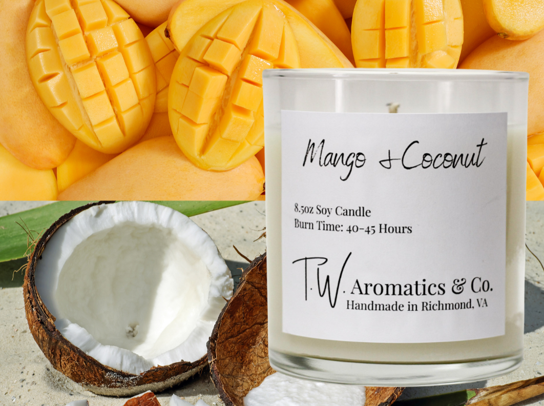 Mango + Coconut Soy Candle – Haven Esthetics Brow and Lash Boutique