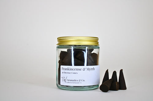 Frankincense and Myrrh Incense Cones - 40 Count - T. W. Aromatics & Co.