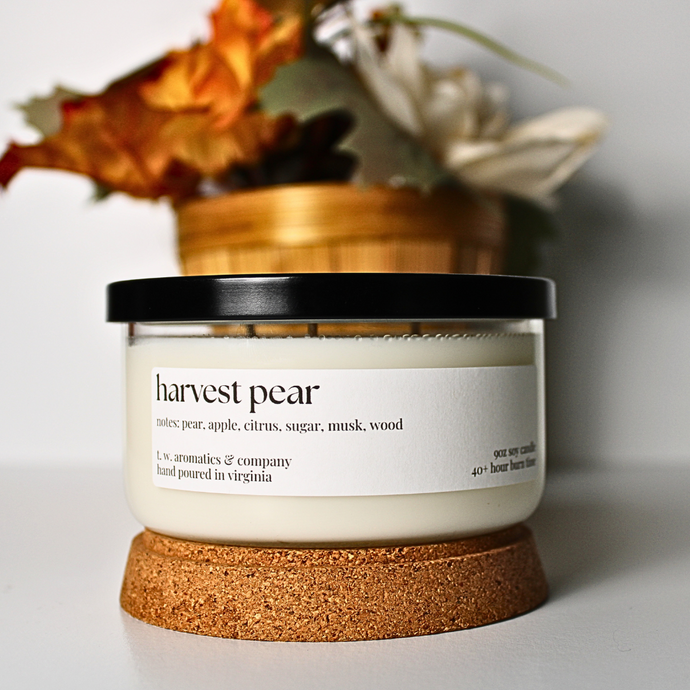 Harvest Pear - Fall 3 Wick Candle - T. W. Aromatics & Co.