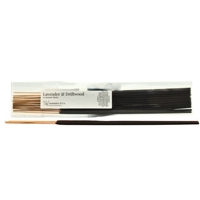 Lavender and Driftwood Incense Sticks - 20 Count - T. W. Aromatics & Co.