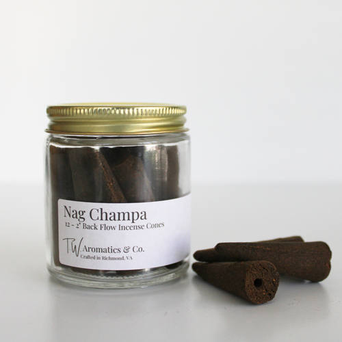 Nag Champa Backflow Incense Cones - 12 Count - T. W. Aromatics & Co.
