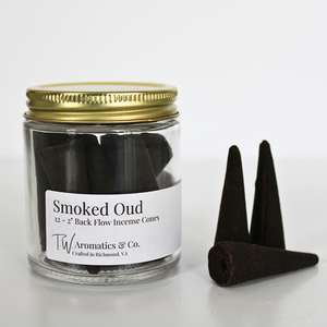 Smoked Oud 2" Backflow Incense Cones - 12 Count - T. W. Aromatics & Co.
