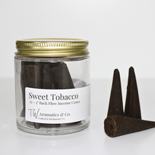 Load image into Gallery viewer, Sweet Tobacco 2&quot; Backflow Incense Cones - 12 Count - T. W. Aromatics &amp; Co.