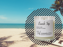 Load image into Gallery viewer, Beach Trip | Handmade Soy Candle | 8.5oz Clear Glass Jar Candle - T. W. Aromatics &amp; Co.