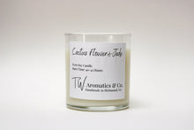 Load image into Gallery viewer, Cactus Flower and Jade | Clear Glass Jar Soy Candle - T. W. Aromatics &amp; Co.
