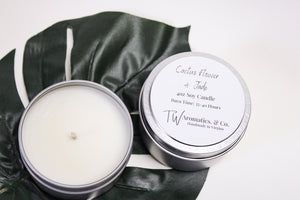 Cactus Flower and Jade | Small or Travel Size 4oz Soy Candle - T. W. Aromatics & Co.
