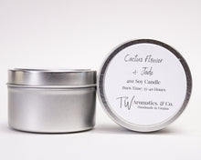 Load image into Gallery viewer, Cactus Flower and Jade | Small or Travel Size 4oz Soy Candle - T. W. Aromatics &amp; Co.