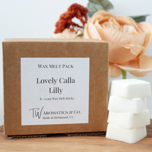 Lovely Calla Lilly Soy Wax Melt Pack - 8 Count Pack - T. W. Aromatics & Co.