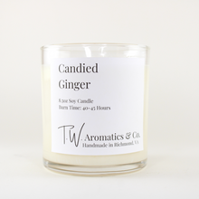 Load image into Gallery viewer, Candied Ginger - 8.5oz Hand Poured Soy Candle - T. W. Aromatics &amp; Co.