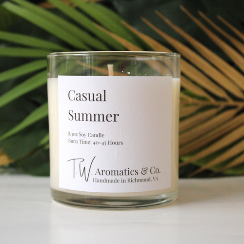 Casual Summer - Hand Poured 8.5 oz Candle - T. W. Aromatics & Co.