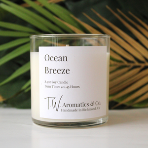 Ocean Breeze - 8.5 oz Hand Poured Soy Candle - T. W. Aromatics & Co.