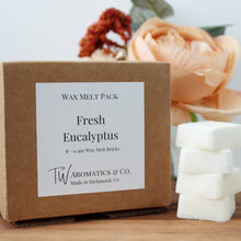 Load image into Gallery viewer, Fresh Eucalyptus 8 Count Soy Wax Melt Package - T. W. Aromatics &amp; Co.