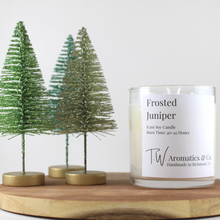 Load image into Gallery viewer, Frosted Juniper, Hand Poured Soy Candle, 8.5 oz Tumbler - T. W. Aromatics &amp; Co.