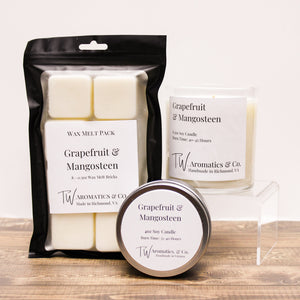 Grapefruit & Mangosteen Soy Wax Melt Pack | 8 Count Pack - T. W. Aromatics & Co.