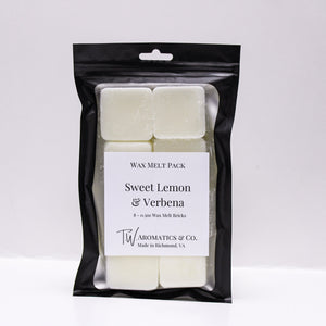 Sweet Lemon & Verbena Soy Wax Melt Pack | 8 Count Pack - T. W. Aromatics & Co.