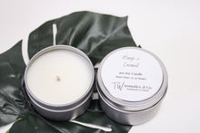 Load image into Gallery viewer, Mango &amp; Coconut | Small or Travel Size 4oz Soy Candle - T. W. Aromatics &amp; Co.