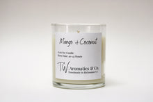 Load image into Gallery viewer, Mango and Coconut | Clear Glass Jar Soy Candle - T. W. Aromatics &amp; Co.