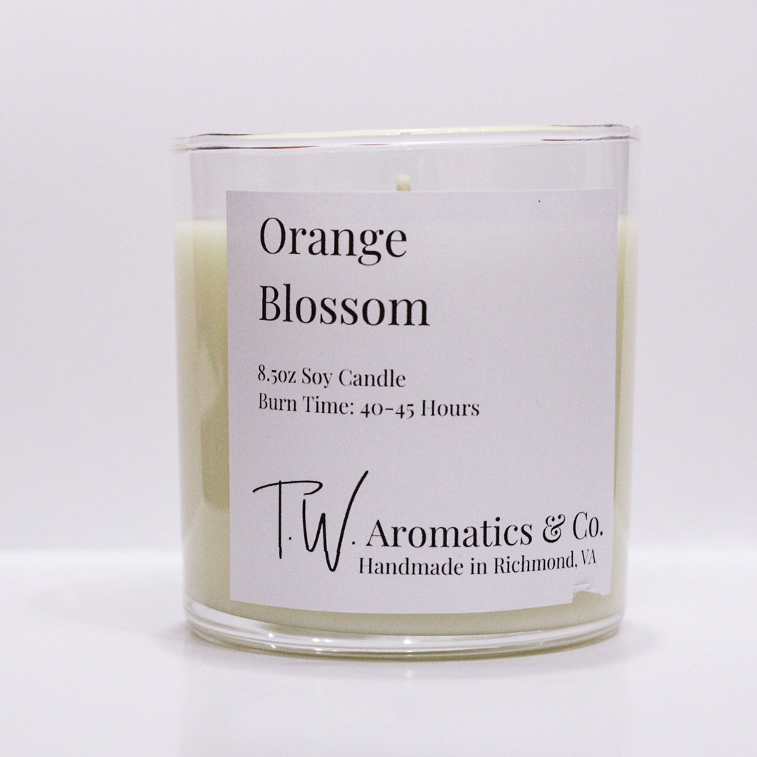 Orange Blossom -  Hand Poured 8.5oz Soy Candle - T. W. Aromatics & Co.