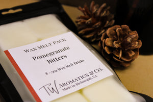 Pomegranate Bitters, 8 Count Wax Melt Pack - T. W. Aromatics & Co.