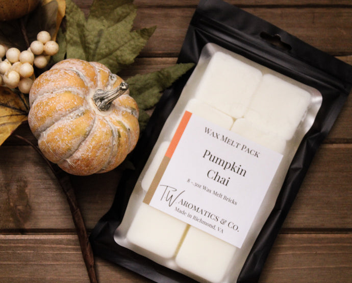Pumpkin Chai, 8 Count Wax Melt Pack - T. W. Aromatics & Co.
