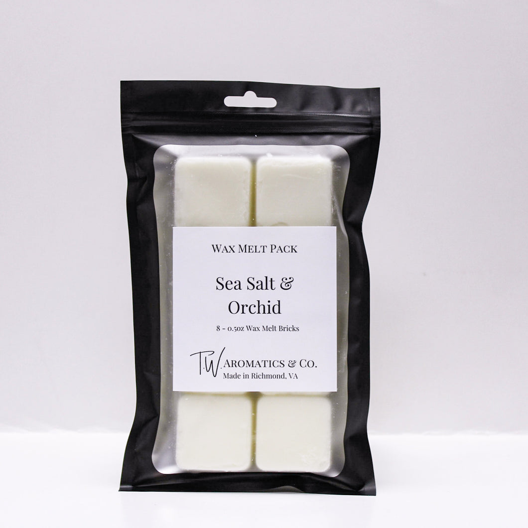 Sea Salt & Orchid Soy Wax Melt Pack | 8 Count Pack - T. W. Aromatics & Co.