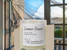 Load image into Gallery viewer, Summer Breeze | Handmade Soy Candle | 8.5oz Clear Glass Jar Candle - T. W. Aromatics &amp; Co.