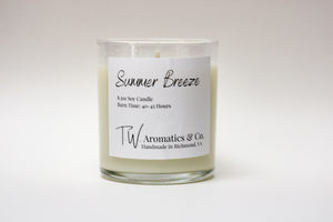 Summer Breeze | Clear Jar Soy Candle - T. W. Aromatics & Co.