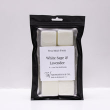 Load image into Gallery viewer, White Sage &amp; Lavender Soy Wax Melt Pack | 8 Count Pack - T. W. Aromatics &amp; Co.