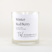 Load image into Gallery viewer, Winter Red Berry - 8.5oz Glass Container Candle - T. W. Aromatics &amp; Co.